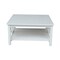 International Concepts Square Hampton  Coffee Table, 36 W, 36 L, 18 in H, Wood, White OT08-70SC - alternate 2